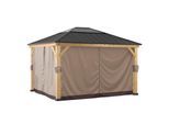 Sunjoy Vorhang für Zedernholz Gazebo 336cm x 394cm