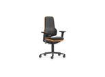 bimos Arbeitsstuhl XXL orange mit Rollen Supertec mit Armlehnen (9575-SP01-3279-703)