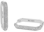 Paar Creolen JOOP "2038938", silber (silberfarben, kristallweiß, kristallweiß), Ohrringe, Damen, Silber 925 (Sterlingsilber), mit Zirkonia (synth.)