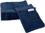Waschhandschuh TOM TAILOR HOME "Waschhandschuh COLOR BATH", blau (schwarz navy), B:16cm L:21cm, Frottier, Frottier, Handtücher