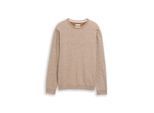 TOM TAILOR Herren Strickpullover aus Baumwolle, braun, Meliert, Gr. M