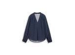 TOM TAILOR Damen Bluse mit Muster, blau, Gemustert, Gr. 34
