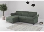 Ecksofa SIT & MORE "Glendale, L-Form", jungle, B:253cm H:84cm T:166cm, 90% Polyester, 10% Polyamid, Sofas, Ecksofa, inkl. Kopfteilverstellung, wahlweise mit Vorziehsitz und Bettkasten