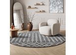 Teppich SANAT "Boho 8204", dunkelgrau, H:10mm Ø:200cm, Kunstfaser, Teppiche, Teppich, Kurzflor, robust, Boho, Scandic, für Fussbodenheizung geeignet