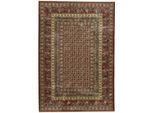Teppich THEKO "Beatrice GF-137", bunt (rot multi), B:80cm H:10mm L:150cm, Polyester, Teppiche, Teppich, Kurzflor, Orient Optik, mit Bordüre & Fransen, Wohnzimmer