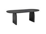 Mid.you Esstisch, Schwarz, Holz, Mangoholz, teilmassiv, oval, 100x76x220 cm, Esszimmer, Tische, Esstische, Esstische oval