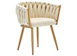 Ambia Home Armlehnstuhl, Beige, Textil, konisch, 60x78x55 cm, Esszimmer, Stühle, Esszimmerstühle, Armlehnenstühle