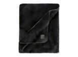 Joop! Plaid J!Sleek, Schwarz, Textil, Uni, 150x200 cm, pflegeleicht, Wohntextilien, Decken, Plaids