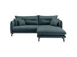 Livetastic Ecksofa , Blau , Textil , Uni , Füllung: Schaumstoff,Schaumstoff , L-Form , 255x180 cm , Rücken echt, Armteil links, Armteil rechts , Wohnzimmer, Sofas & Couches, Wohnlandschaften, Ecksofas