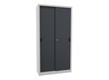 Pavoy Schiebetürenschrank, 1950x1000x400 mm, 4 Böden verzinkt, RAL 7035/7016 (30302-100-400-735716)