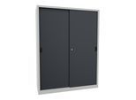 Pavoy Schiebetürenschrank, 1950x1500x500 mm, 8 Böden verzinkt, RAL 7035/7016 (30302-150-500-735716)