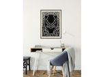 Komar Wandbild "Marvel Black Panther Lino-Cut Helmet" Disney Set, 1 Stk. tlg. 30 x 40 cm (Breite x Höhe) - Kinderzimmer, Dekoration