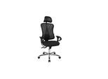 Topstar Profi Bürostuhl HJH SOLUTION DELUXE HEAD AL.U2 Stoff / Netzstoff mit Armlehnen (höhenverstellbar)