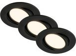 BRILONER LEUCHTEN LED Einbauleuchte "PIWO 7663035", schwarz, Leuchten