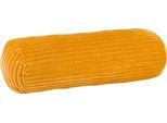Nackenrolle GÖZZE "Cord Optik", gelb (senf), B:22cm L:70cm, Polyester, Funktionskissen, Nackenrolle, mit samtweicher Oberfläche