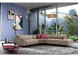 Ecksofa EGOITALIANO "Stefanie-e, Designsofa der Extraklasse, bequem mit hohem Sitzkomfort", grau (taupe), B:314cm H:96cm T:284cm, Leder »BULL« (echtes Rindsleder). Geschliffenes, pigmentiertes und behandeltes Rindsleder mit einer Dicke von 1, 3-1, 5 mm. Dieses Leder zeigt eine ziemlich weiche Hand mit einem halb undurchsichtigen Aussehen. Es handelt sich um ein geschütztes Leder. Eine leichte Deck