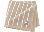 Handtuch MUSTERRING "Needlestripe", beige, B:50cm L:100cm, Jacquard, Baumwolle, Handtücher, hautschmeichelnd, super weich