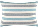 Kissenhülle TOM TAILOR "Rover" Gr. 1, blau (aquablau, blau, dunkelblau), B:38cm H:0,5cm L:58cm, Polyester, Polyester, Kissenbezüge, Kissenhülle