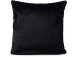 Dekokissen GÖZZE "Uni Flauschkissen LaPit", schwarz, unifarben, B:60cm H:10cm L:60cm, Polyester, Dekokissen_Sitzkissen_Kissenhüllen