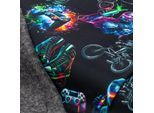 Alpenfleece "Game", schwarz-color