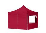 3x3m Aluminium Faltpavillon, inkl. 4 Seitenteile, rot - (59014)