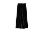 TOM TAILOR DENIM Damen Wide Leg Samthose, schwarz, Uni, Gr. M