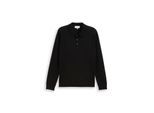 TOM TAILOR Herren Strickpullover mit Merinowolle, schwarz, Uni, Gr. M