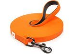 Rudelkönig Schleppleine mit Handschlaufe orange 10 m