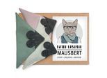 Kater Kasimir 3 x Mausbert - Die 2-in-1 Spielmaus für Katzen, handgemacht aus BIO-Baumwolle mit Katzenminze-, Baldrian- und Matatabi-Füllung