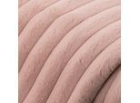 Fellimitat mit Rippen, rosé, 3,5 cm breite Rippe