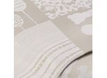Tischwäsche-Jacquard "Oster-Patch", leinen-color