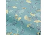 Beschichteter Baumwollstoff "Ginkgo", lagune-color