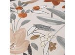Baumwoll-Canvas mit Blumen "Carla", natur-color