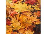 Baumwollstoff-Digitaldruck "Herbstlaub", Serie Ria, braun-color