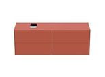 Ideal Standard Conca Waschtisch-Unterschrank T3989Y3 mit Ausschnitt, 4 Auszüge, 160x50,5x55 cm rechts/links, Sunset matt lackiert
