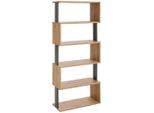 Xora Regal , Anthrazit, Eiche Artisan , Holzwerkstoff , 70x161x30 cm , Wohnzimmer, Regal, Bücherregale