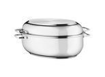 WMF Bräter, Silber, Metall, 8,5 L, rund, 18x28.5x41 cm, backofengeeignet,backofengeeignet, rostfrei, geschmacksneutral, säurefest, TransTherm®-Allherdboden, Kochen, Töpfe, Bräter