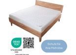 Matratzenauflage JEKATEX "Aloe Vera", weiß, B:140cm H:1cm L:200cm, Bezug (oben): 100% Polyester. Füllung: 100% Polyester, Matratzenzubehör, Auflage 90x200 cm für Matratze mit Aloe Vera veredelt.