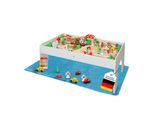 Coemo Spieltisch mit 90-tlg. Holzeisenbahn Farbe Weiß