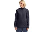 Fleecejacke JACK WOLFSKIN "BAISELBERG FZ W", Damen, Gr. XL (46), grau (graphite), Obermaterial: 95% POLYESTER, 5% Elastan; Futter: 100% POLYESTER, Jacken Fleecejacke