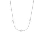Kette mit Anhänger JOOP "2038047", bunt (silberfarben, weiß), Halsketten, Damen, Silber 925 (Sterlingsilber), L: 45 B: 1,6mm, mit Zirkonia (synth.), B:1,6mm