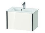 Duravit XViu Waschtisch-Unterschrank XV40780B222 61 x 40 x 39 cm, weiß hochglanz, 1 Auszug, wandhängend, schwarz matt