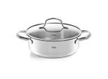 Fissler Bratentopf SAN Francisco, Silber, Metall, 1.4 L, Messskala, backofengeeignet, rostfrei, breiter Schüttrand, optimale Wärmeverteilung, Kochen, Töpfe, Bräter
