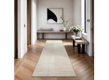 Teppich MERINOS "Elio", beige, B:80cm H:16mm L:150cm, Polypropylen, Teppiche, Teppich, moderner Kurzflor Teppich mit Hoch-Tief-Effekt, 3D Effekt