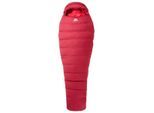 Mountain Equipment - Women's Olympus 650 - Daunenschlafsack Gr Long - Body Size: 185 cm Zip: Left Rhubarb
