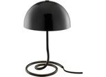 OTTO HOME Tischleuchte "Charlett Pilz Lampe", schwarz, Ø 20cm H: 31cm, 1 Stk., Leuchten, Tischlampe, Ø 20 cm, Höhe 31 cm, Metall, Spiralfuß, Pilzleuchte, G9, Tischleuchte