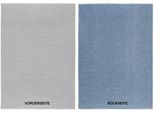 Teppich OCI DIE TEPPICHMARKE "JOKER OF COLORS", blau (blau, grau), B:65cm H:5mm L:130cm, Polyester, Teppiche, Teppich, Wendeteppich, weiche flache Oberfläche
