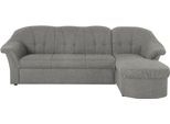 Ecksofa DOMO COLLECTION "Pegnitz, elegante Rückensteppung, kompakte Stellmaße 238/141cm, L-Form", grau, B:238cm H:82cm T:141cm, 100% Polyester, Sofas, Ecksofa, wahlweise mit Bettfunktion