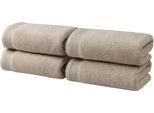 Handtücher OTTO HOME "Fenya, flauschig und weich, Premium Handtücher 550gr/m²", beige, B:50cm L:100cm, Webfrottier, Baumwolle, Handtücher, mit Bordüre, Set, 100% Baumwolle, Hotel-Qualität, 5 Jahre Garantie