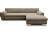 Ecksofa HOME AFFAIRE "Nika zeitlos und elegant, L-Form", braun (schlamm), B:277cm H:78cm T:84cm, Primabelle-Microfaser (100% Polyester);Struktur (70% Polyacryl, 30% Polyester), Sofas, Ecksofa, wahlweise mit Bettfunktion, auch in Cord